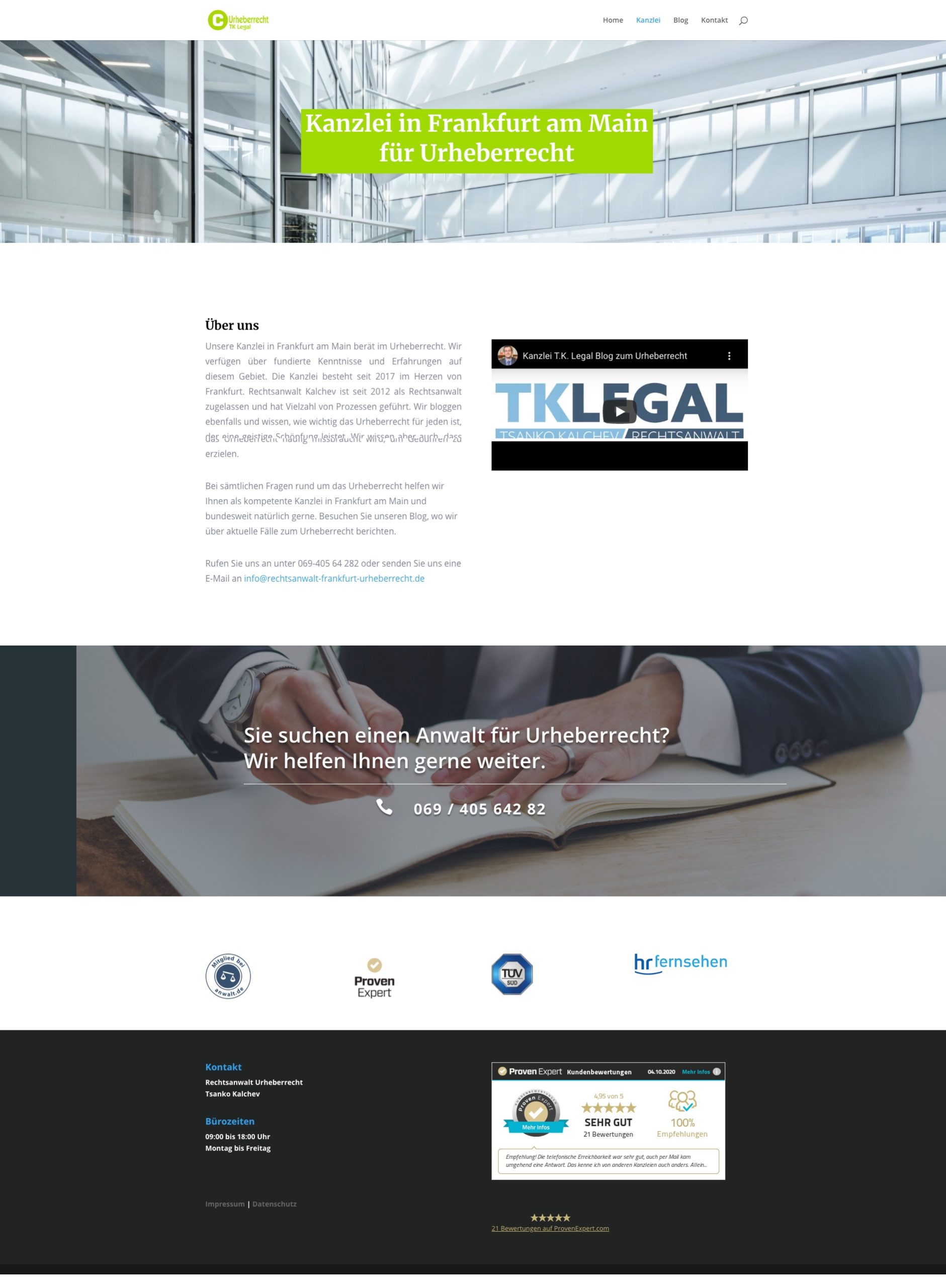 Referenz Anwalt Webseite