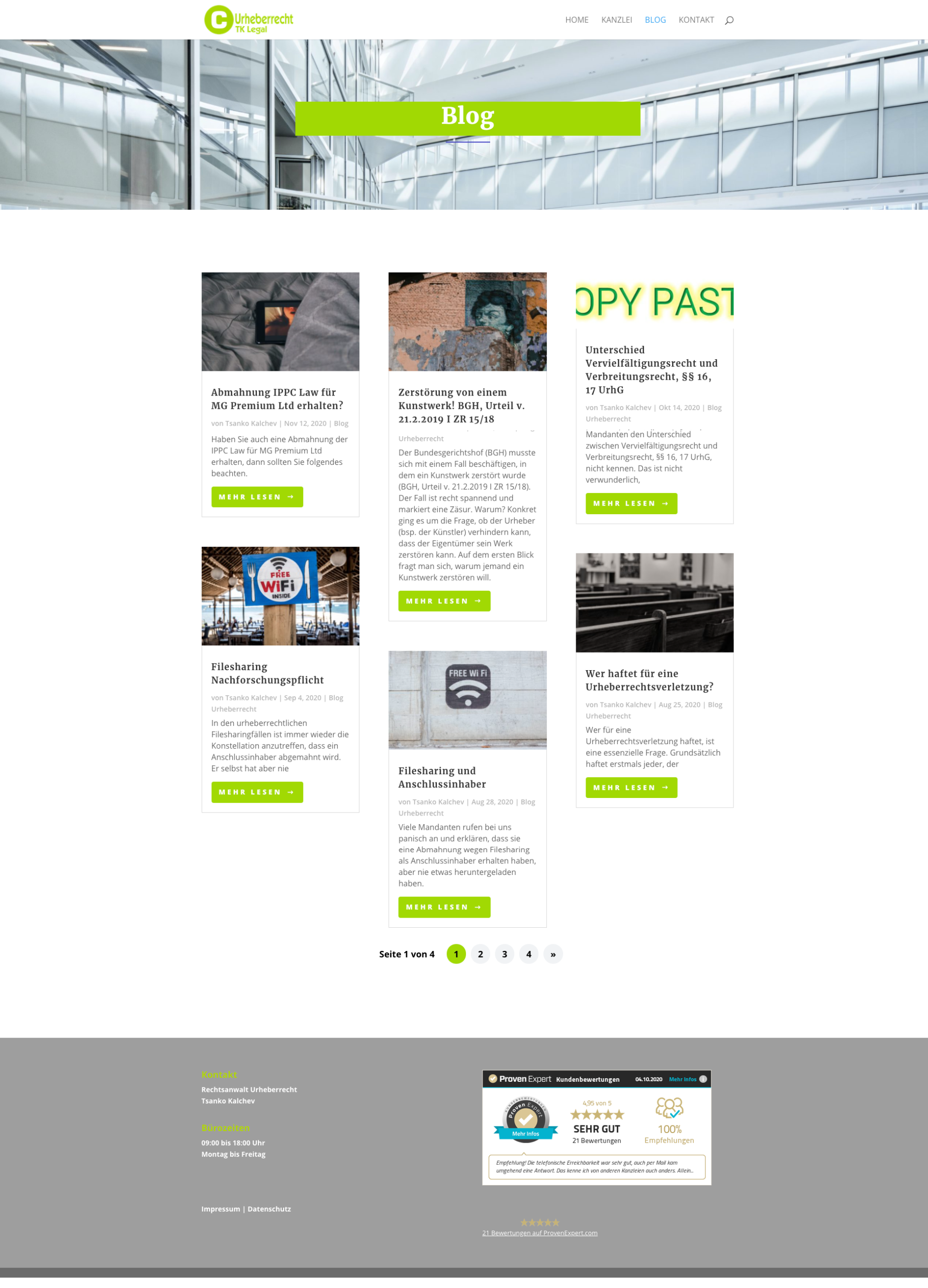 Referenz Anwalt Webseite