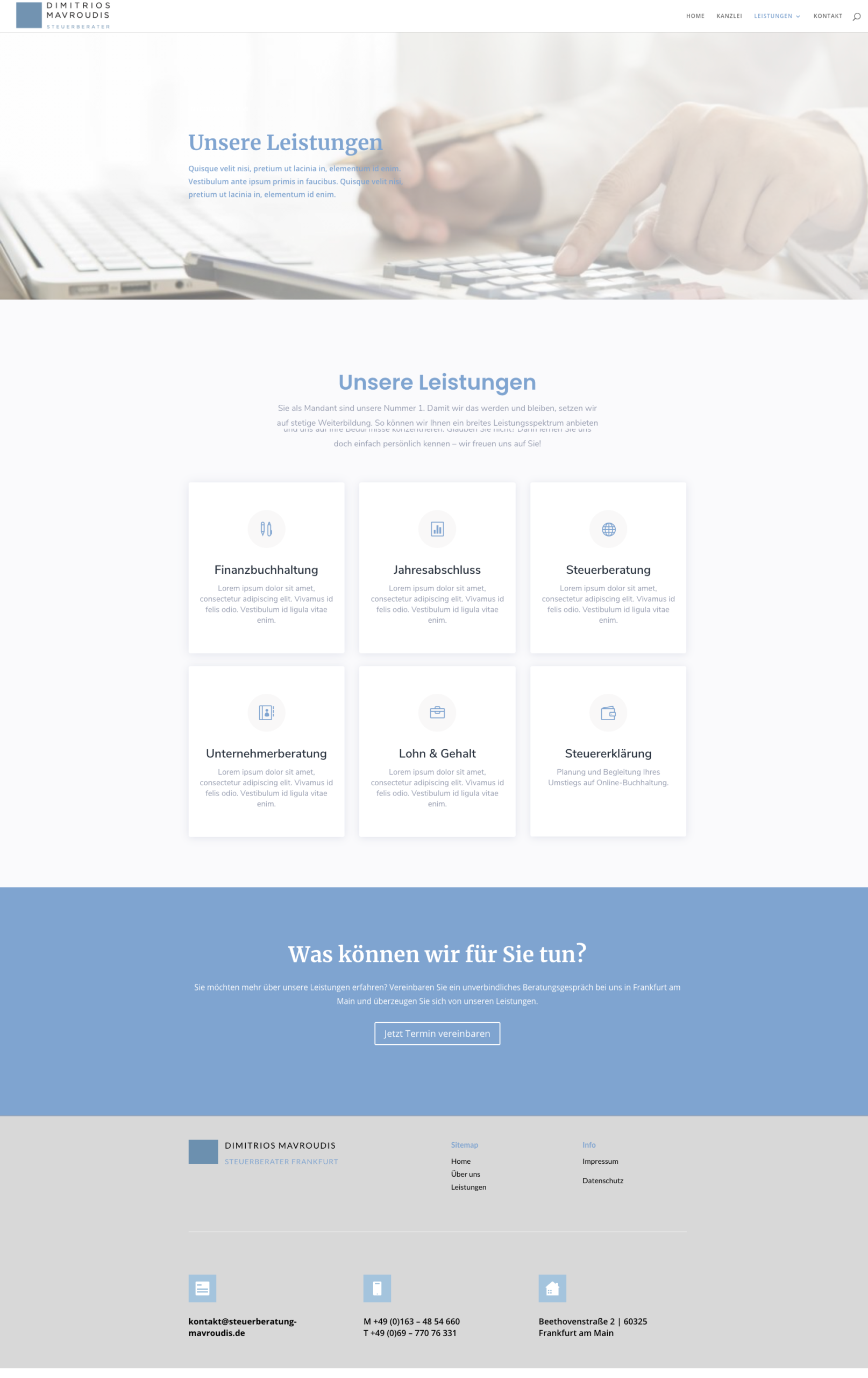 Webdesign Homepage Referenz