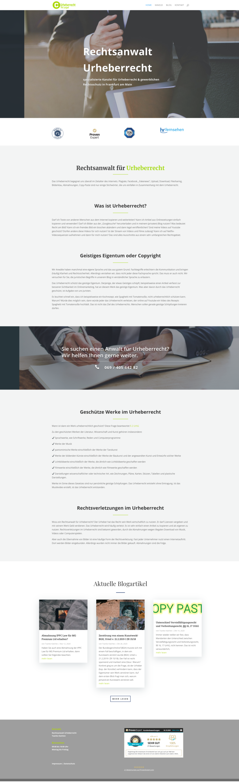 Referenz Anwalt Webseite