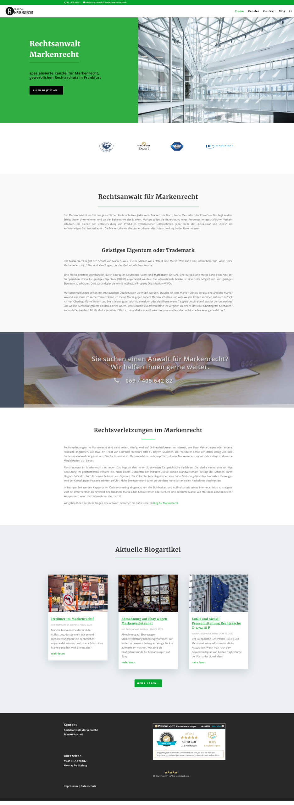 Referenz Anwalt Webseite
