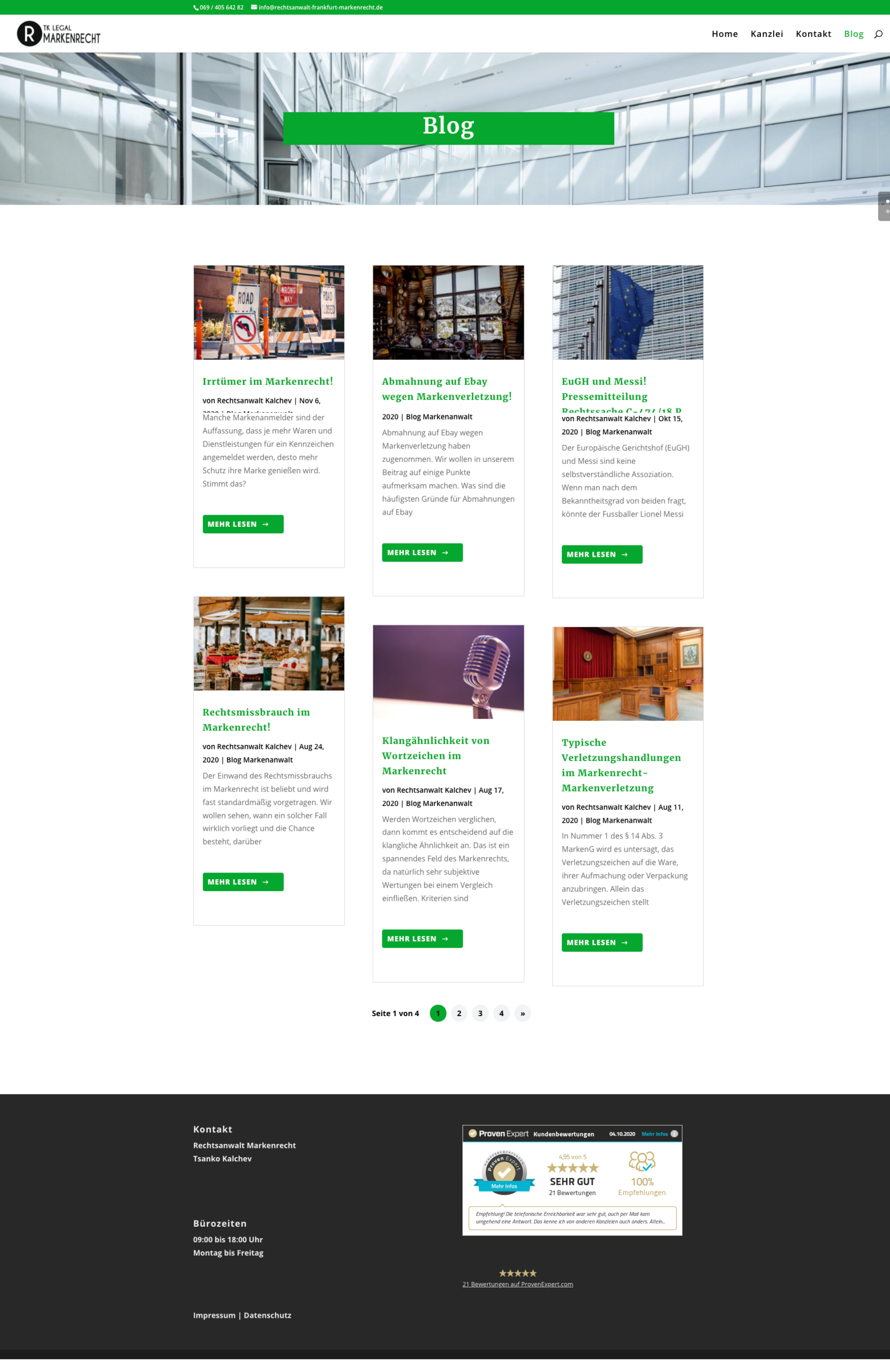 Referenz Anwalt Webseite