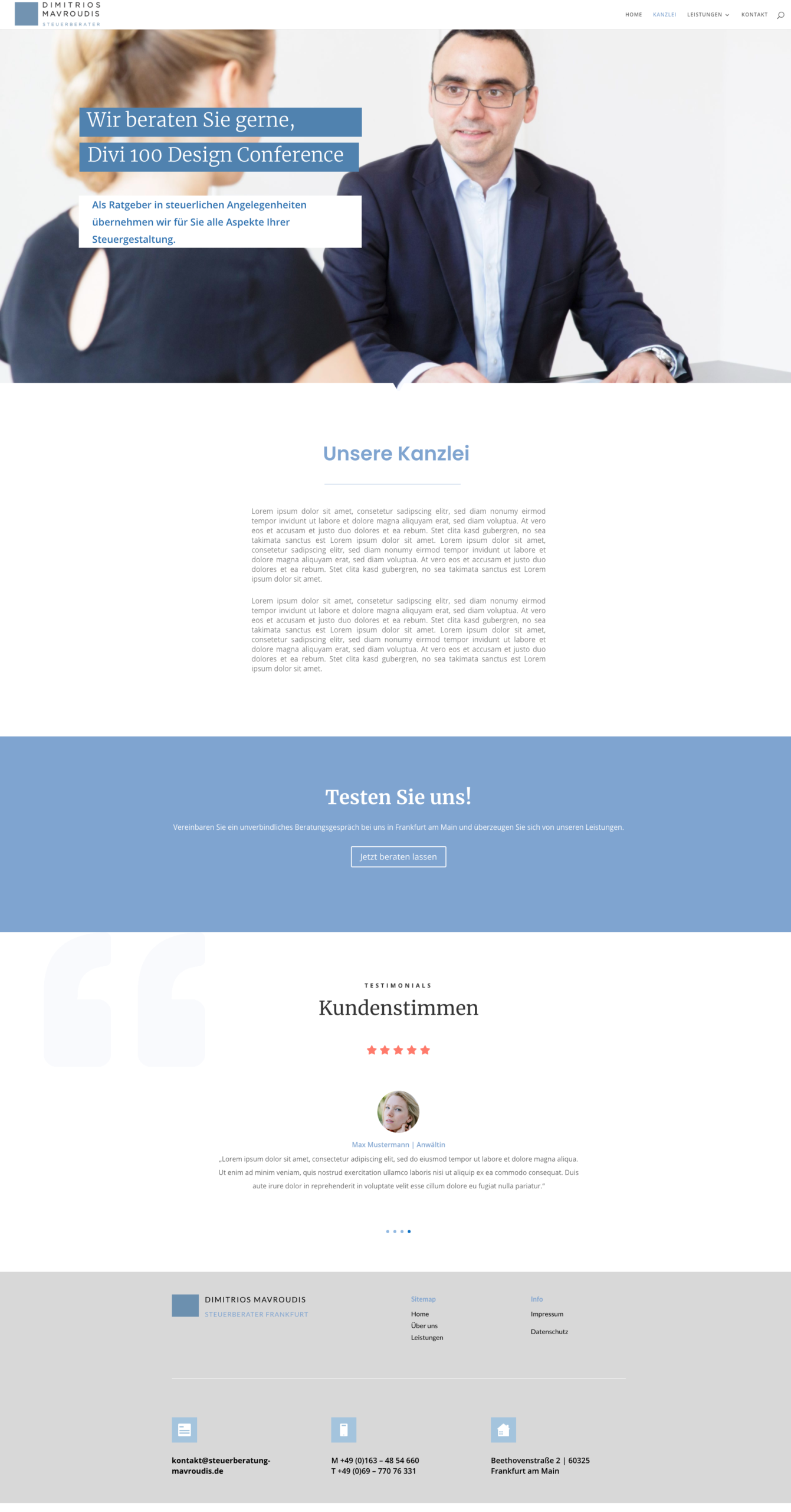 Referenz Webdesign Homepage