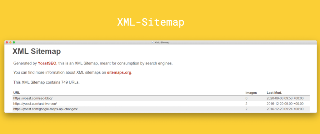  Beispiel XML-Sitemap von Yoast SEO